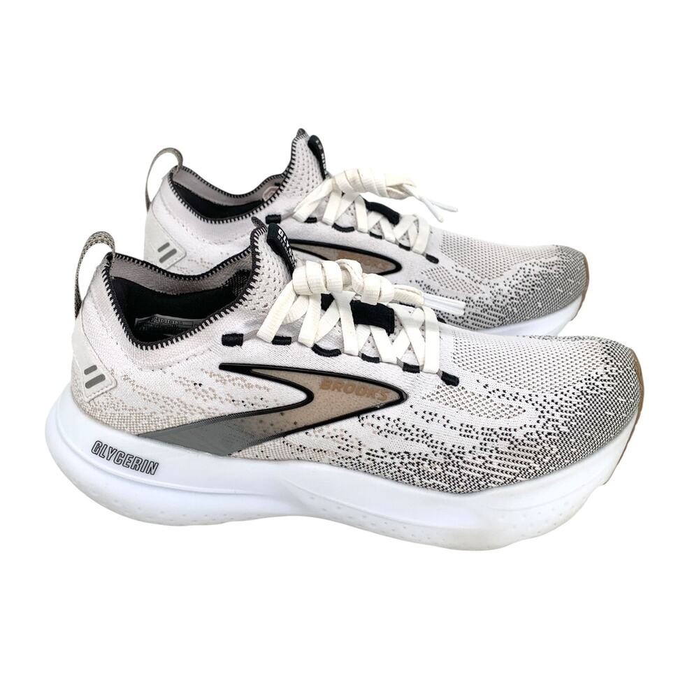 Brooks Women's White Gray Black Athletic Sneakers